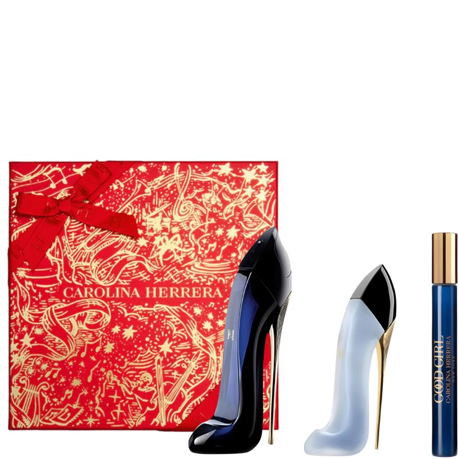 Good Girl Carolina Herrera 3pc gift set 2.7 oz blue stiletto
