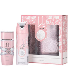 Yara by Lattafa for Women 3.4 oz EDP 2pc Gift Set