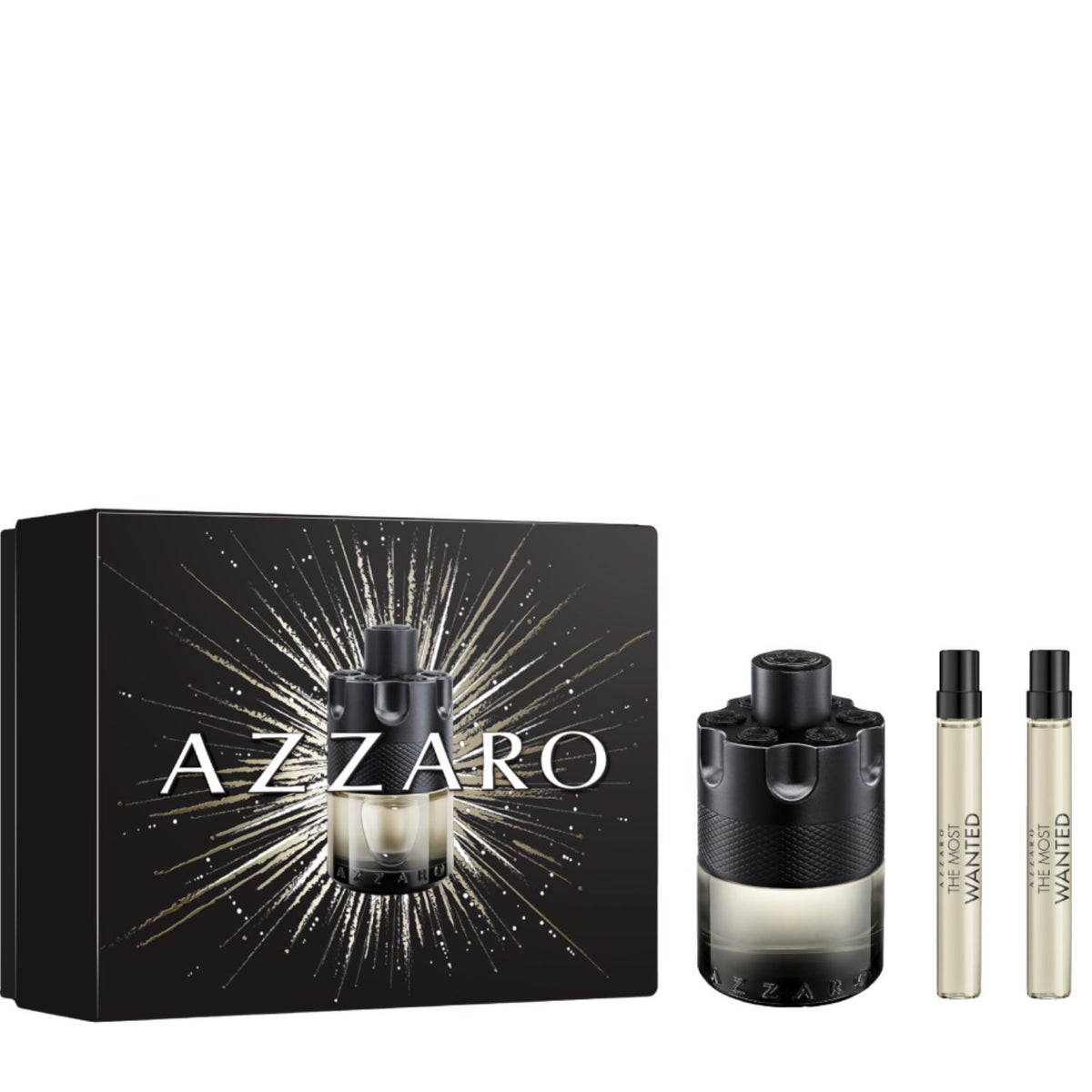 Azzaro The Most Wanted perfume gift set 3.4 oz black bottle