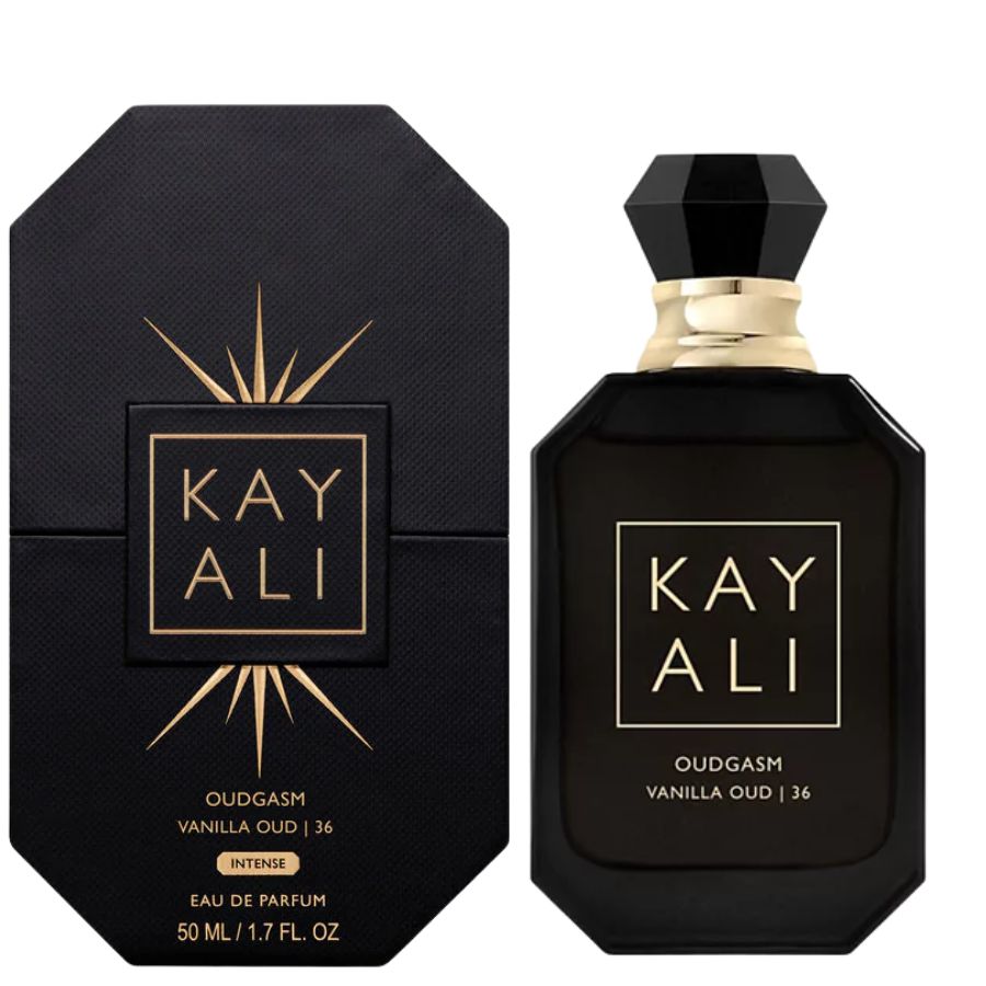 Oudgasm Vanilla Oud Kayali perfume 1.7 oz black bottle