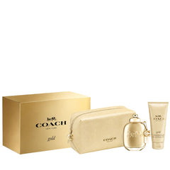 Coach Gold by Coach for Women 3.0 oz PARFUM 3pc Gift Set (BL/POUCH)