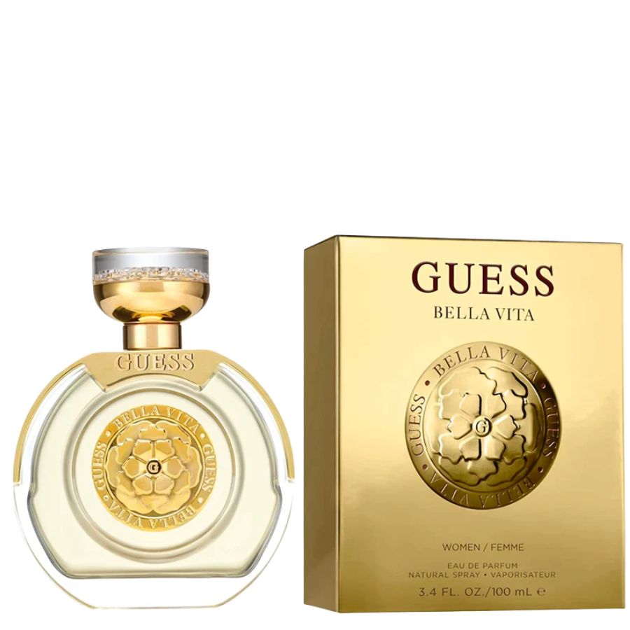 Guess Bella Vita EDP perfume 3.4 oz with navy bow