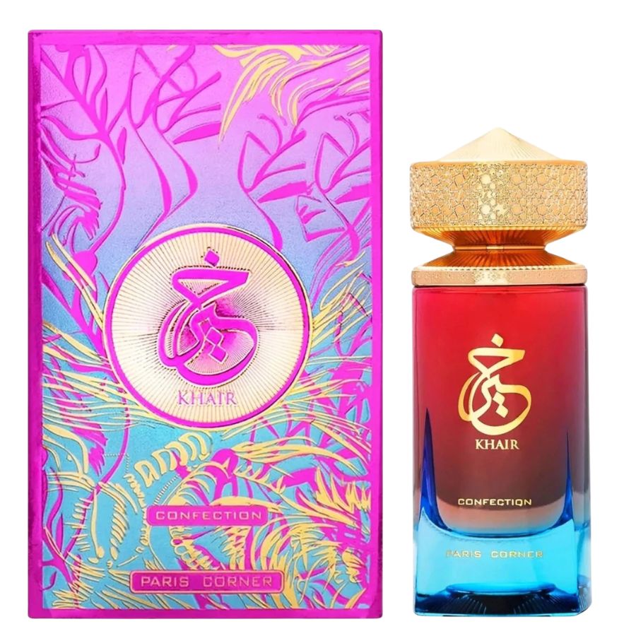 Khair Confection EDP perfume 3.4 oz amber blue bottle