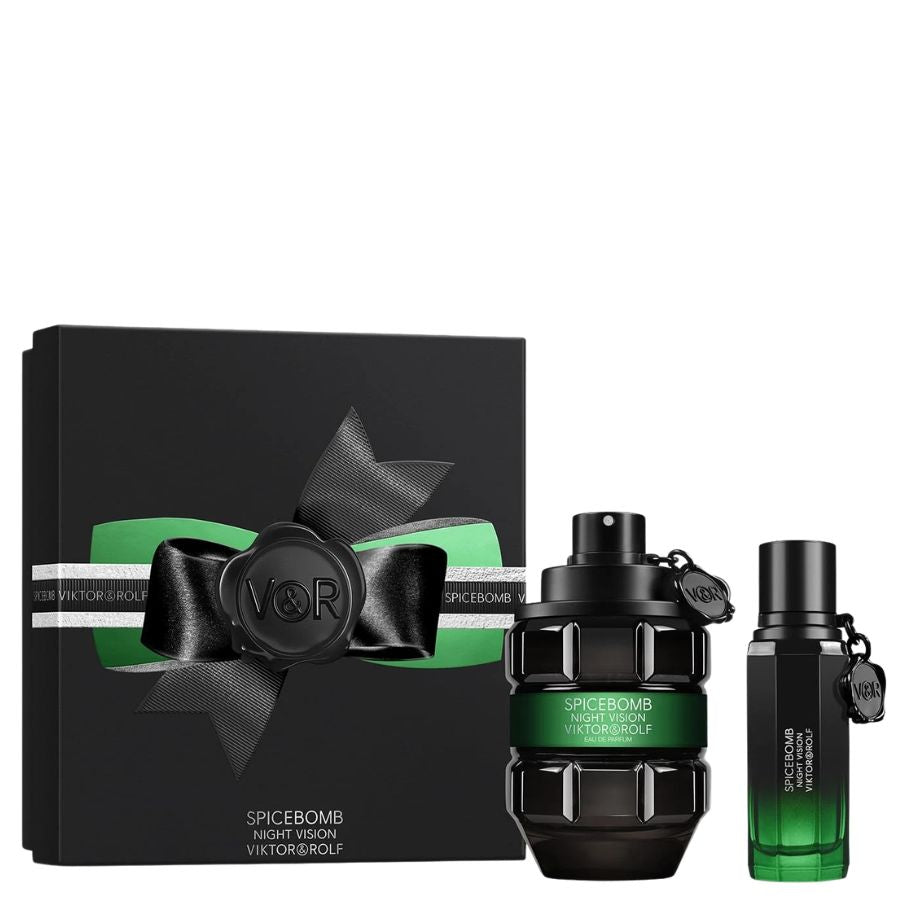 Spicebomb Night Vision EDP gift set 3.4 oz black grenade bottle