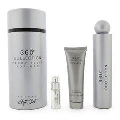 360° Collection by Perry Ellis for Men 3.4 oz EDT 3pc Gift Set (Shower Gel + Mini)