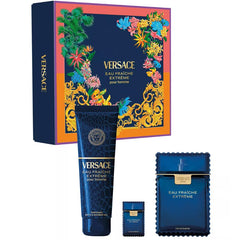 Versace Eau Fraiche Extreme by Versace for Men 3.4 oz EDP 3pc Gift Set (5ml / 5.0 Gel)