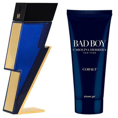 Bad Boy Cobalt Absolute by Carolina Herrera for Men 3.4 oz EDP 2pc Gift Set (3.4 Shower gel)