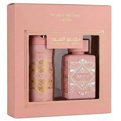 Bade'E Al Oud Noble Blush by Lattafa for Women 3.4 oz EDP 2pc Gift Set (6.7 Perfume Spray)