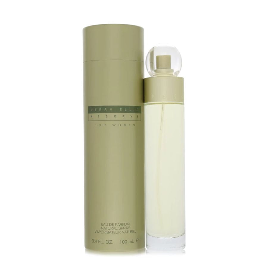 Reserve by Perry Ellis perfume 3.4 oz clear cylindrical bottle