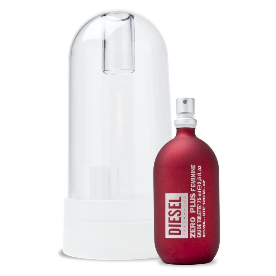 Diesel Zero Plus Feminine women’s EDT 2.5 oz, red bottle with white cap