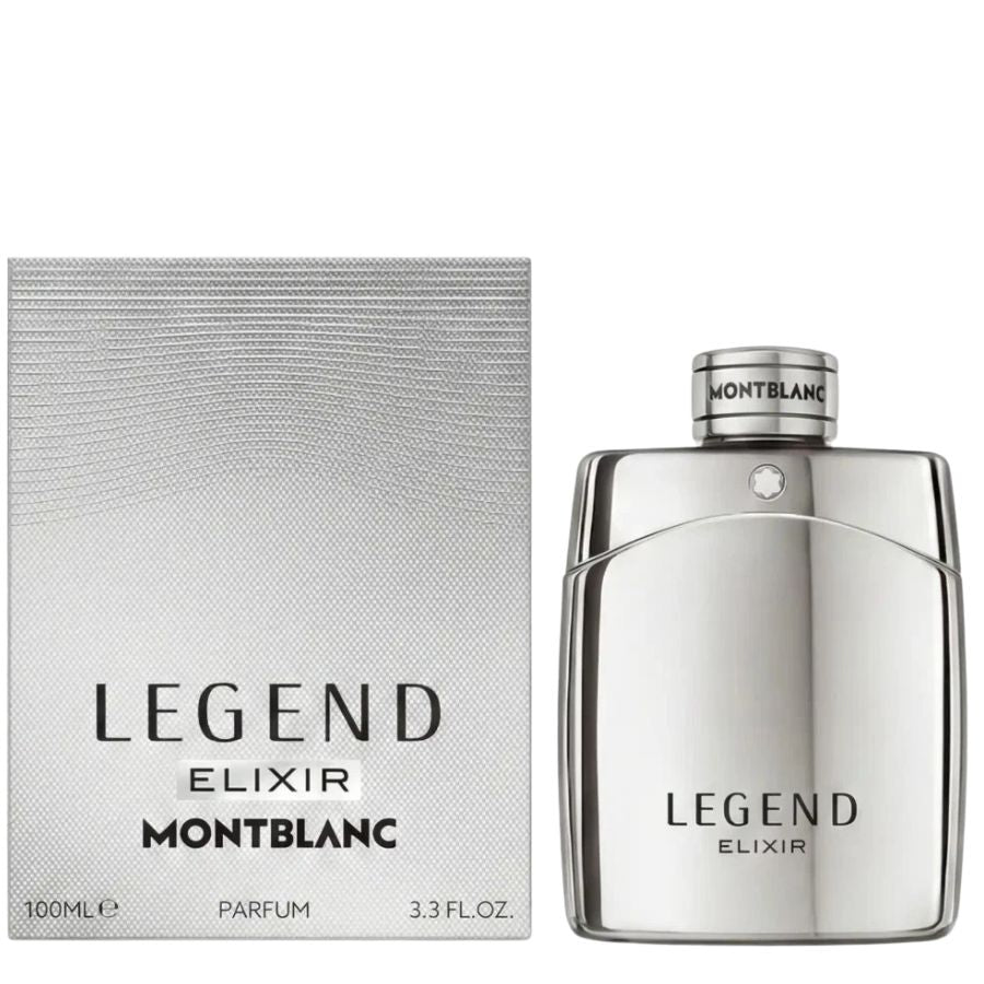 Legend Elixir by Montblanc for Men 3.4 oz PARFUM Spray silver bottle