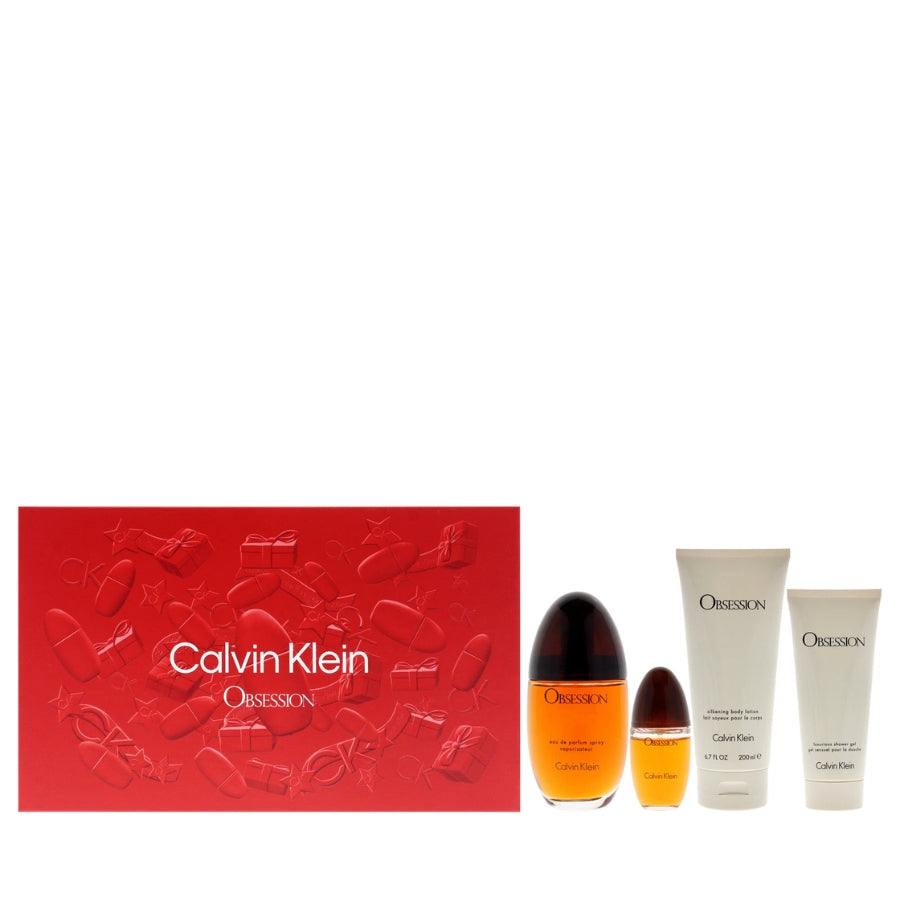 Calvin Klein Obsession perfume 3.4 oz four-piece gift set