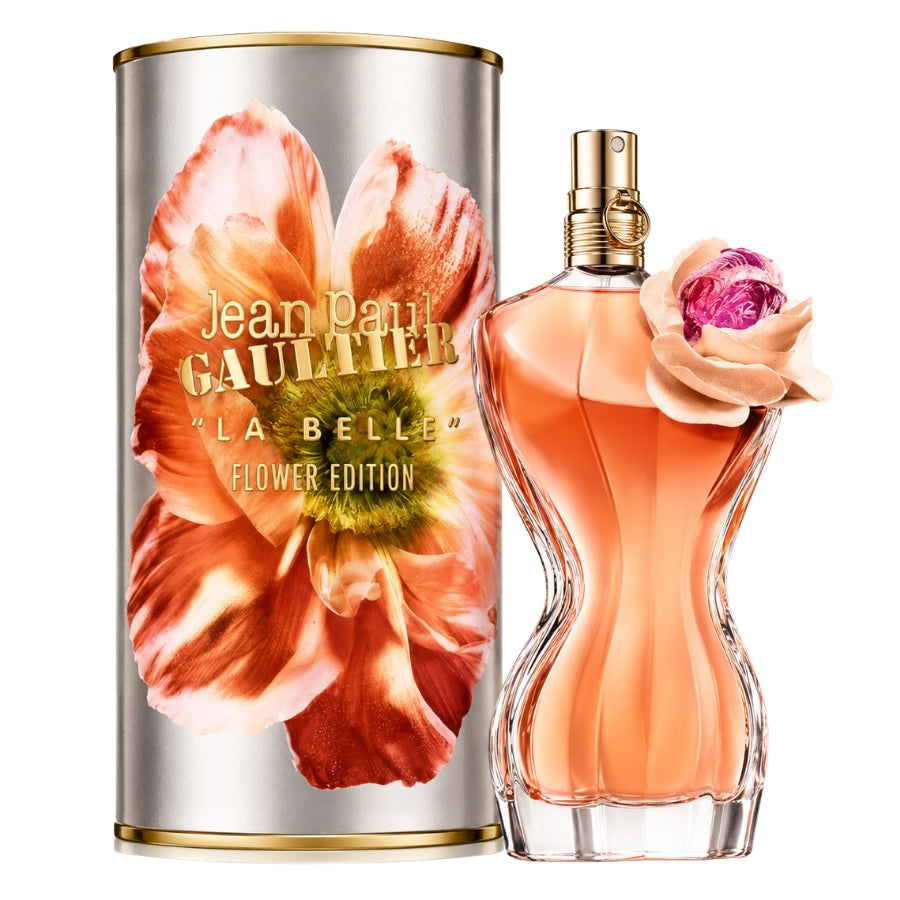 La Belle Flower perfume 3.4 oz EDP pink flower bottle