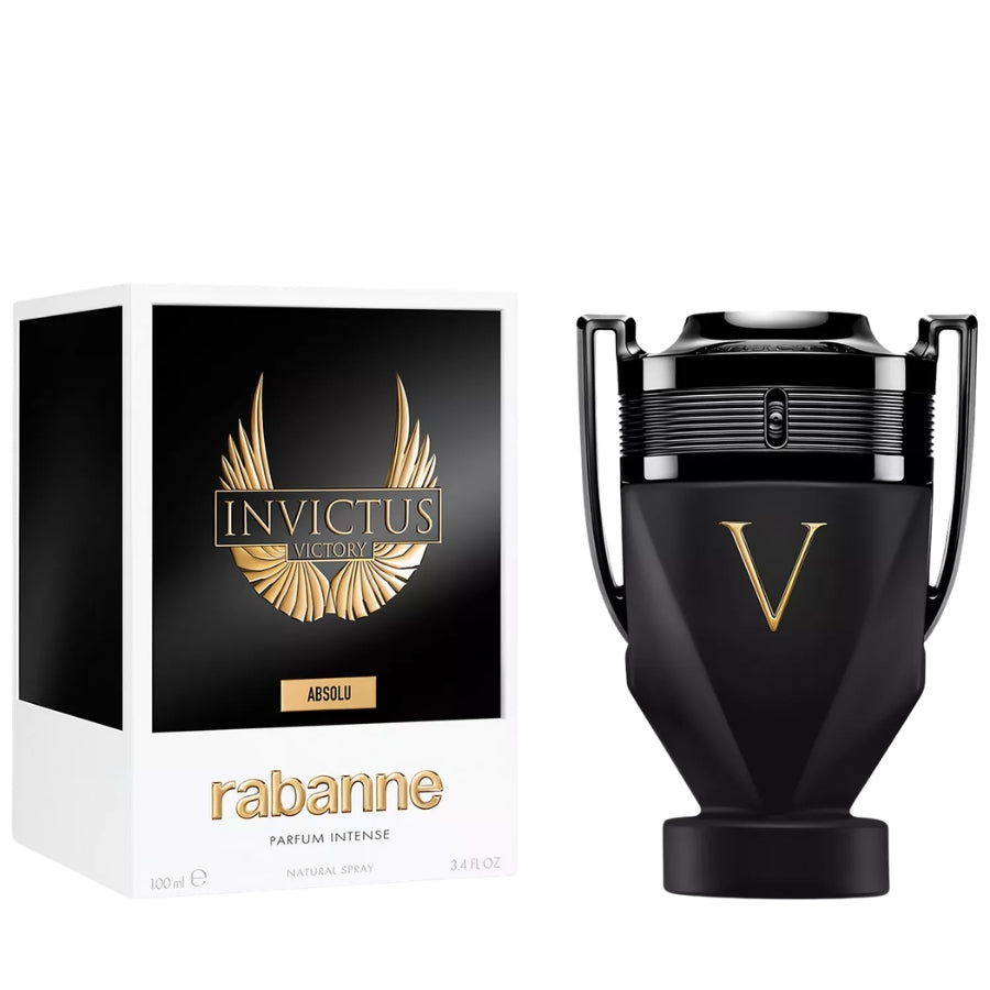 Invictus Victory Absolu Paco Rabanne 3.4 oz black Parfum bottle
