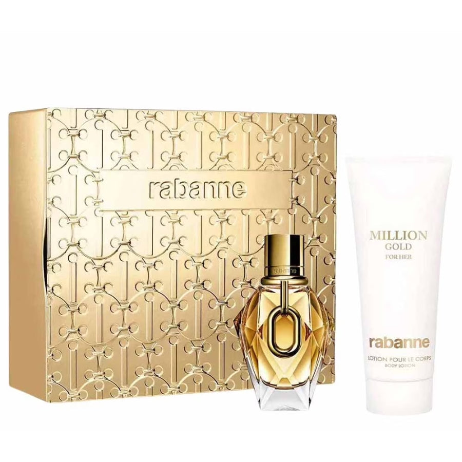 Paco Rabanne Million Gold For Her 3 oz EDP gift set