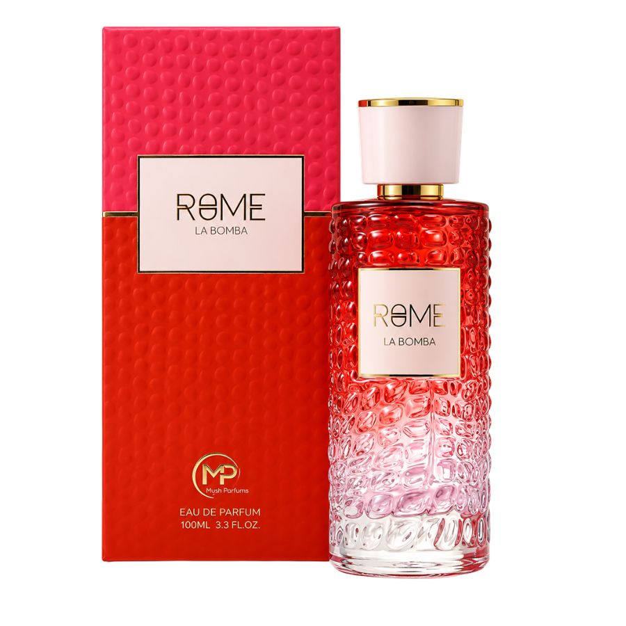 Bharara Rome La Bomba women's EDP 3.4 oz red-pink textured bottle