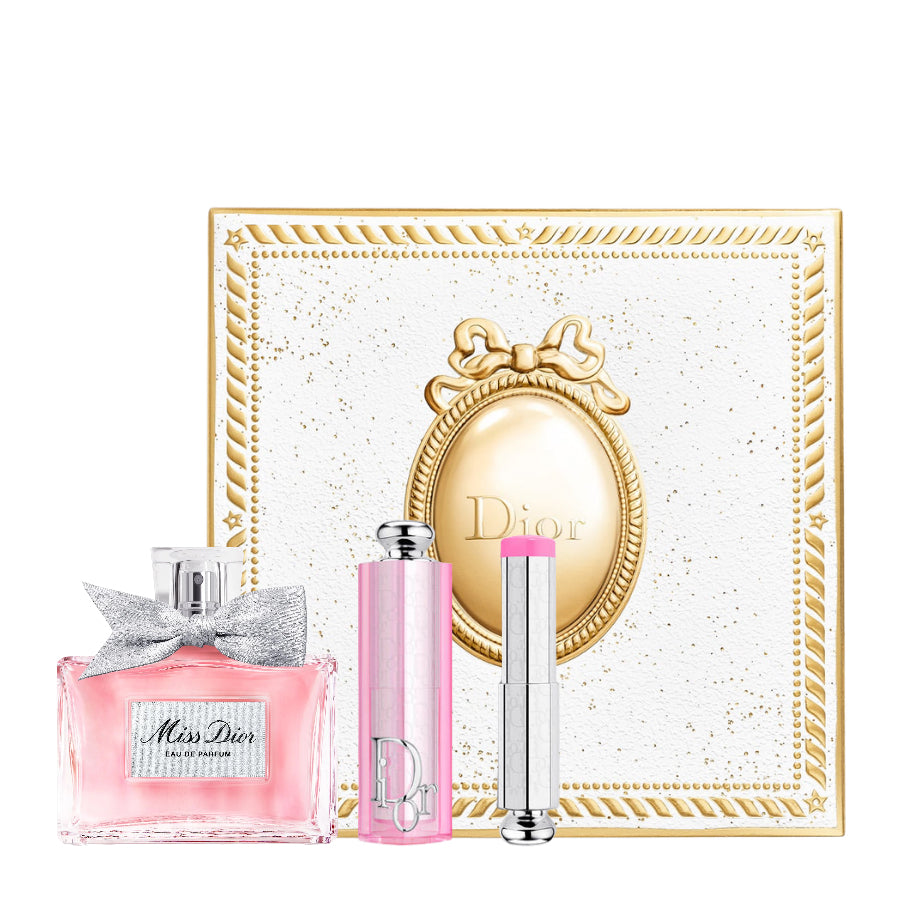 Miss Dior by Christian Dior for Women 1.7 oz EDP 3pc Gift Set (Lipstick + Rosy Glow)