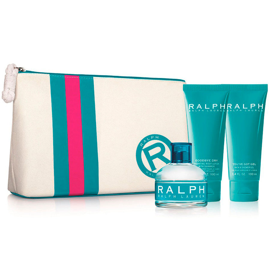 Ralph by Ralph Lauren women’s EDT 3.4 oz 4-piece gift set with bag