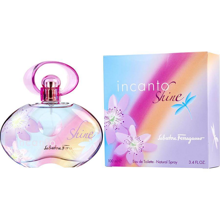 Incanto Shine de Salvatore Ferragamo EDT para mujer, botella arcoíris de 3,3 oz