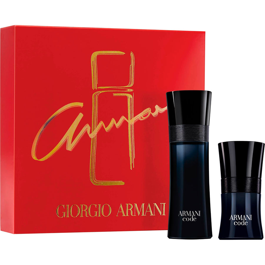 Foto de Armani Code de Giorgio Armani para hombres, 2,5 oz EDT, juego de regalo de 2 piezas
