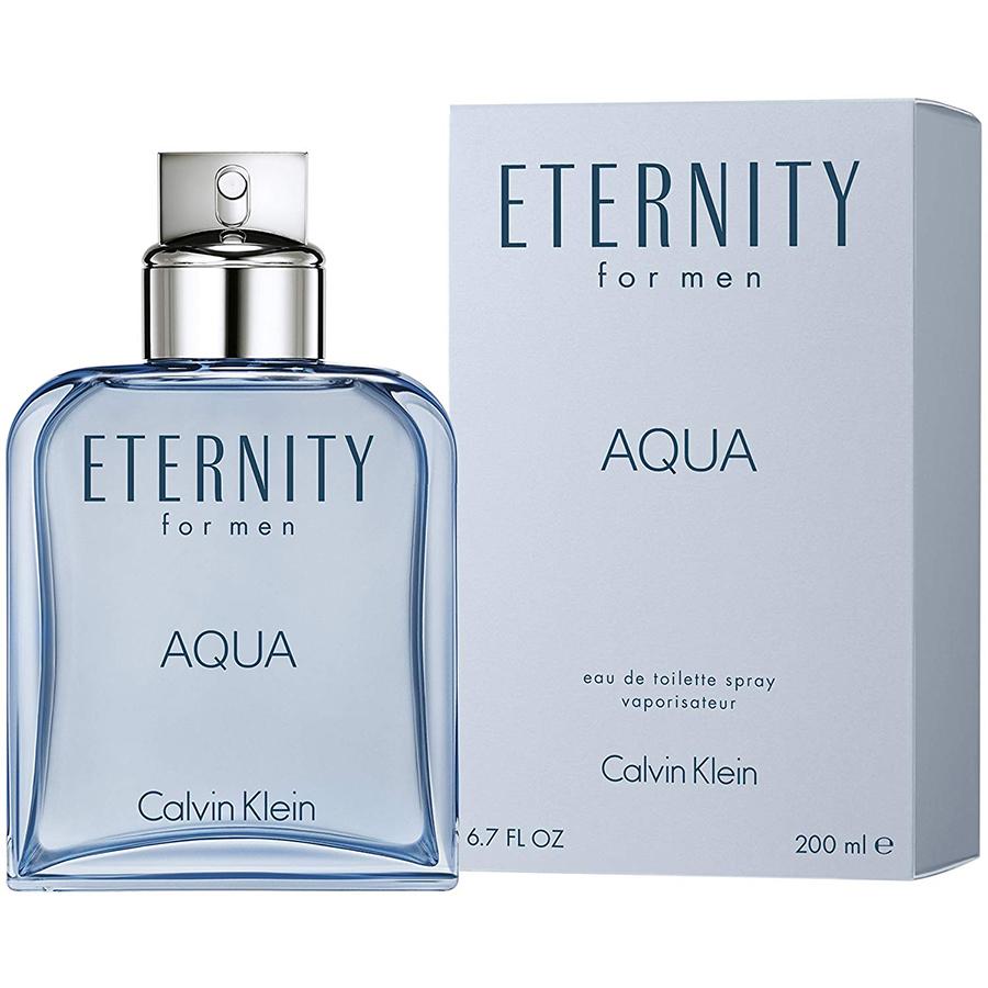 Calvin Klein Eternity Aqua para hombre 6.8 oz EDT botella azul