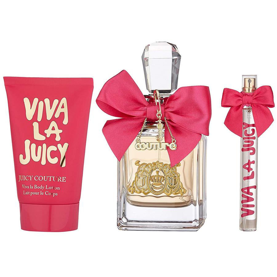 Viva La Juicy EDP 3.4 oz 3pc pink bow gift set