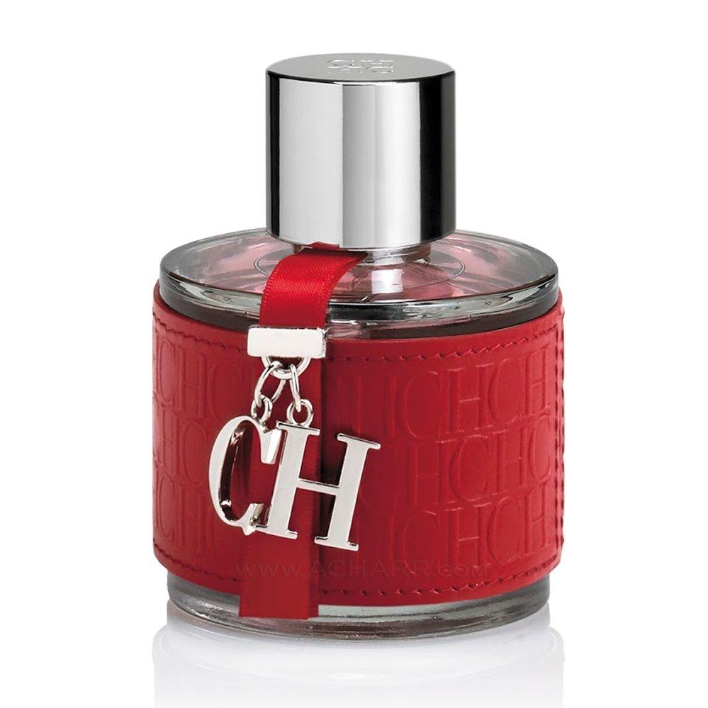 CH by Carolina Herrera for Women 3.4 oz EDT tester, red leather-wrapped bottle