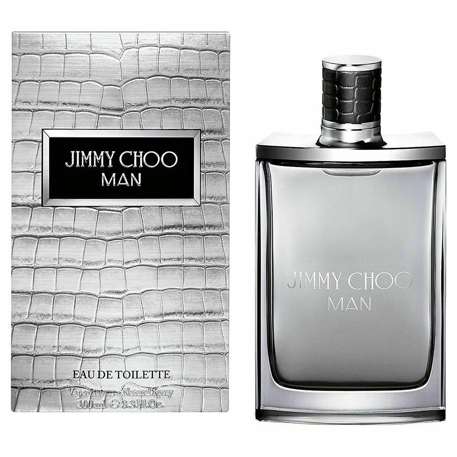 Jimmy Choo Man 3.4 oz men’s EDT, flask bottle with croc cap