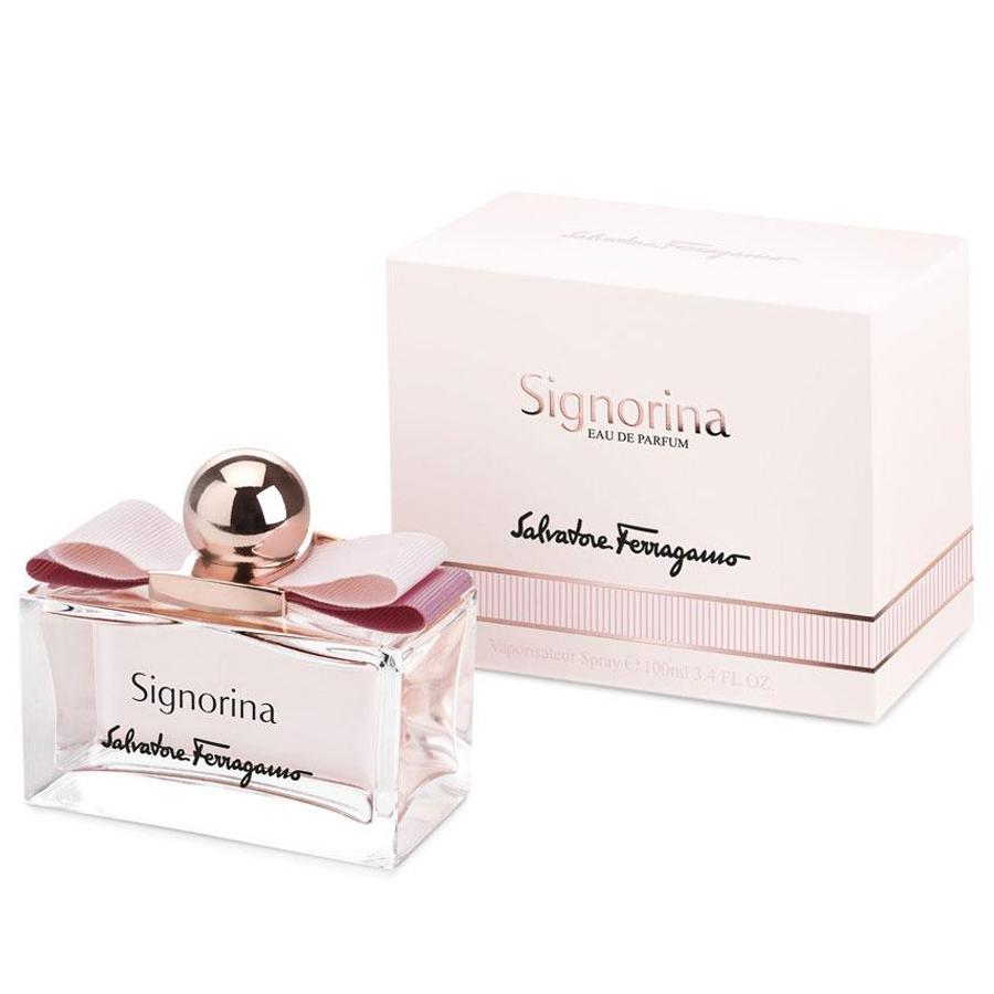 Signorina by Salvatore Ferragamo women’s EDP perfume, 3.4 oz, pink bow