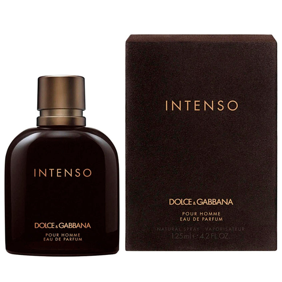 Dolce & Gabbana Intenso Eau de Parfum 4.2 oz fragancia masculina botella con tapa de madera