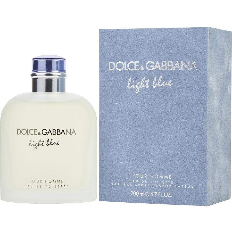 Dolce & Gabbana Light Blue EDT para hombre, botella esmerilada de 6,7 oz