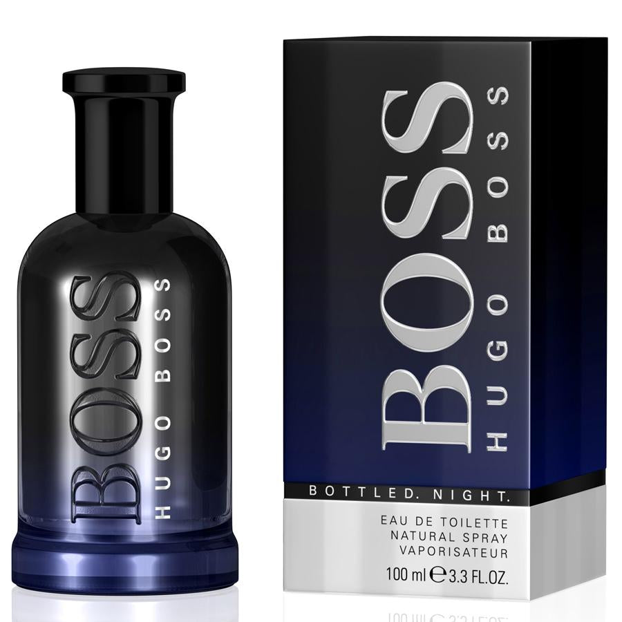Foto de Boss Bottled Night de Hugo Boss para hombres EDT en aerosol de 3.4 oz