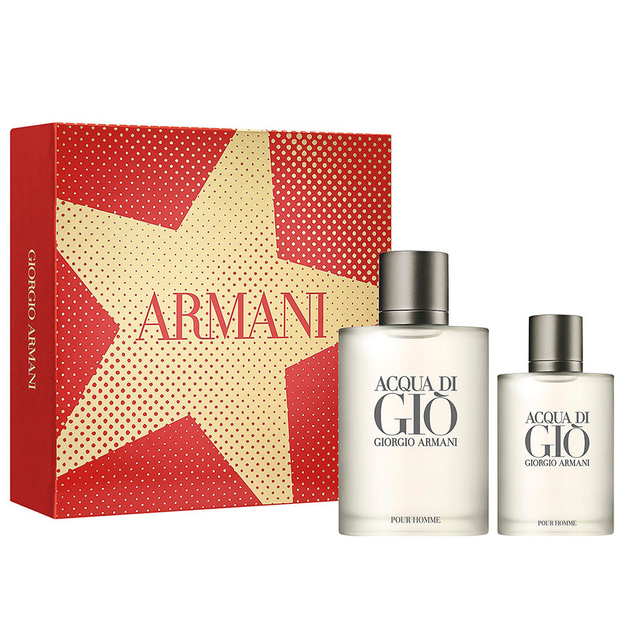 Foto de Acqua di Gio de Giorgio Armani para hombre, 3,4 oz EDT, juego de regalo de 2 piezas