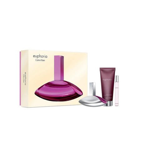 Euphoria by Calvin Klein for Women 3.4 oz EDP 3pc Gift Set