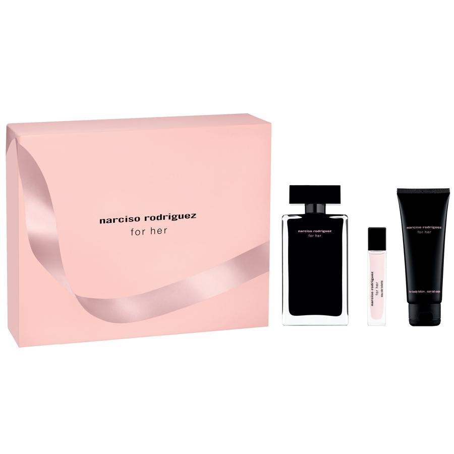 Narciso Rodriguez For Her EDT 3.4 oz gift set black packaging