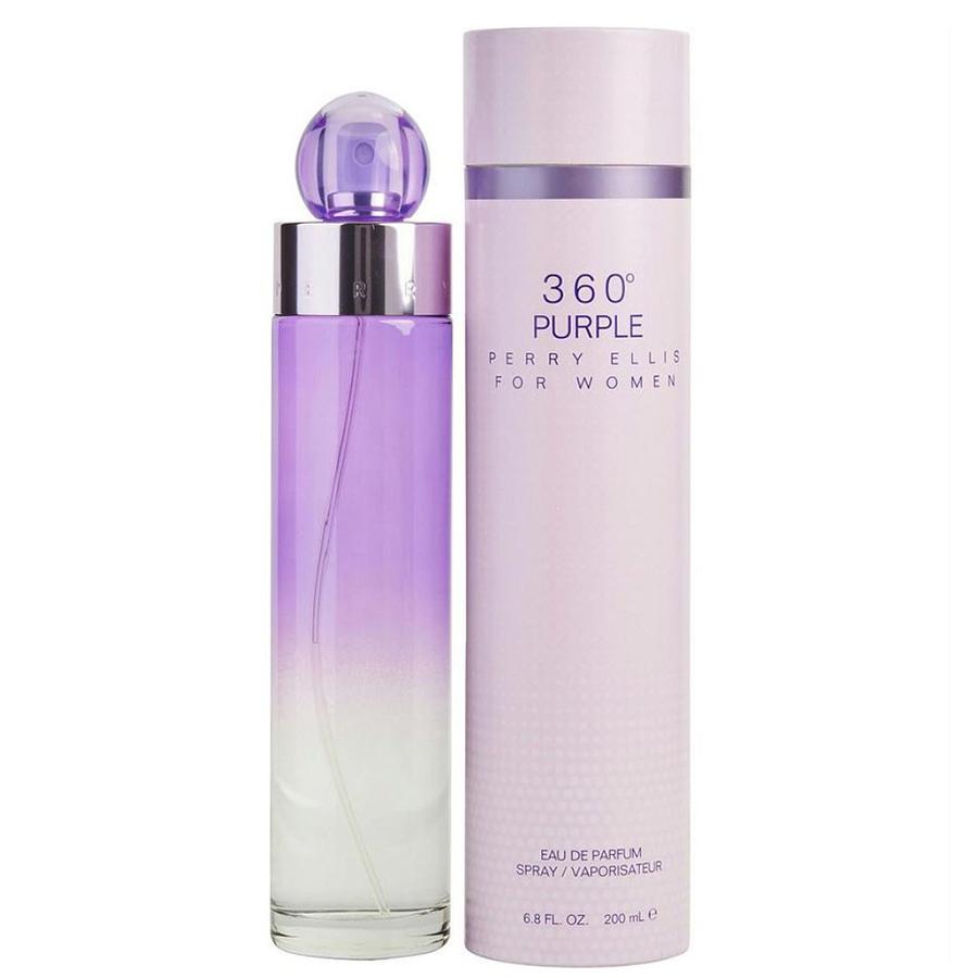 360° Purple de Perry Ellis EDP para mujer, cilindro morado de 6,7 oz
