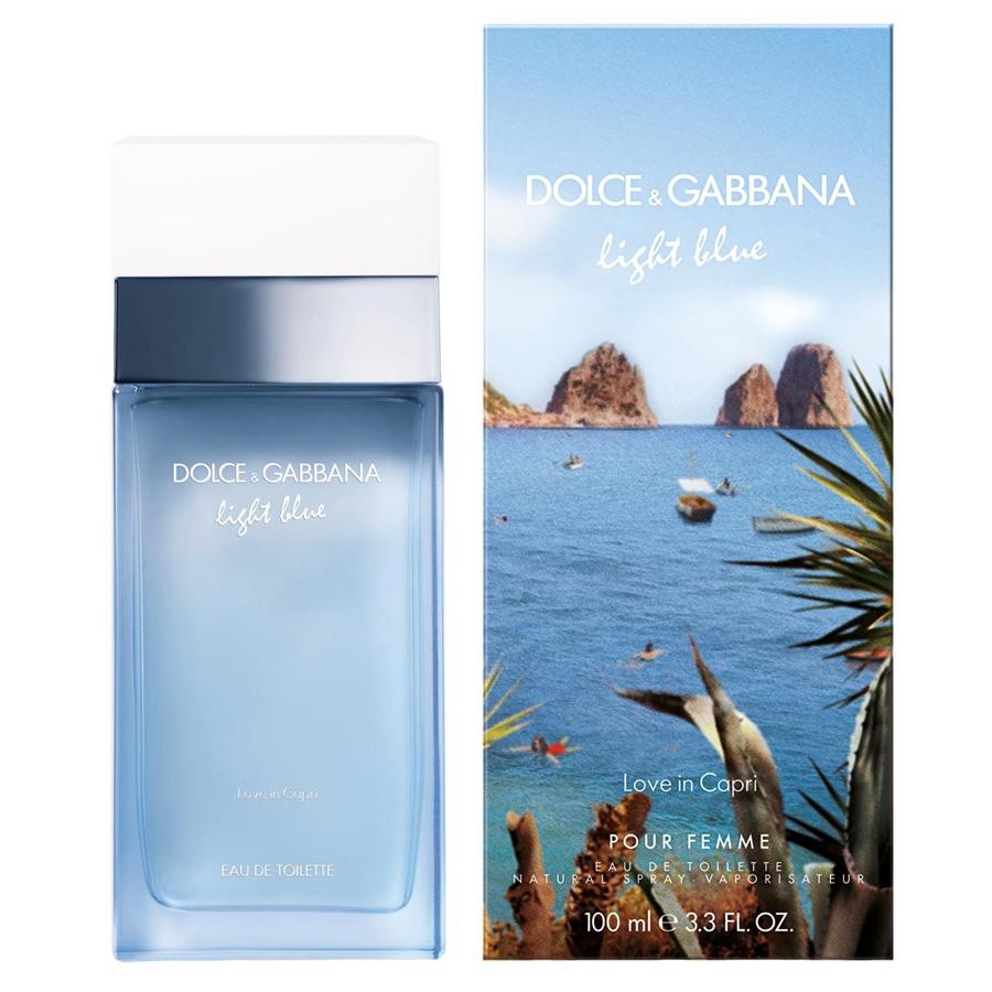 Light Blue Love in Capri EDT 3.4 oz clear bottle