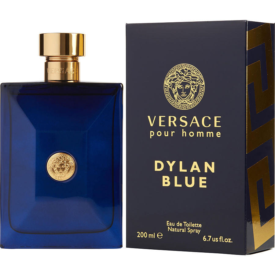 Versace Dylan Blue para hombre EDT 6.8 oz botella azul intenso