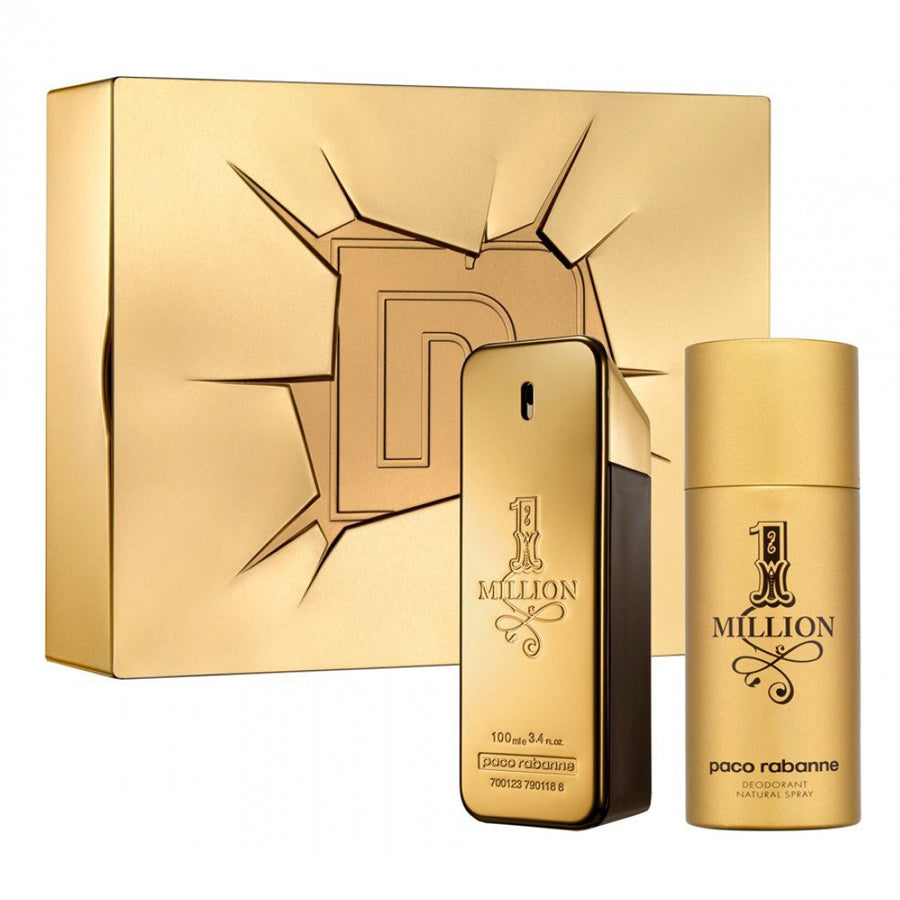 1 Million Paco Rabanne EDT 2pc gift set gold bottle