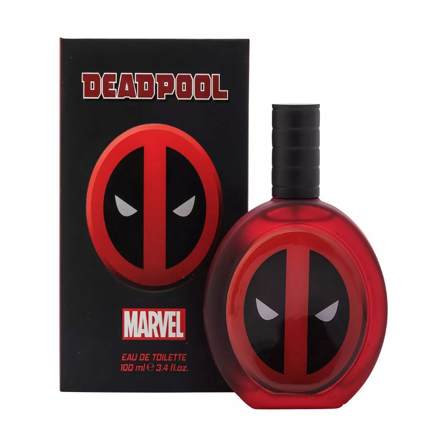 Deadpool by Marvel Boys 3.4 oz EDT red black superhero bottle