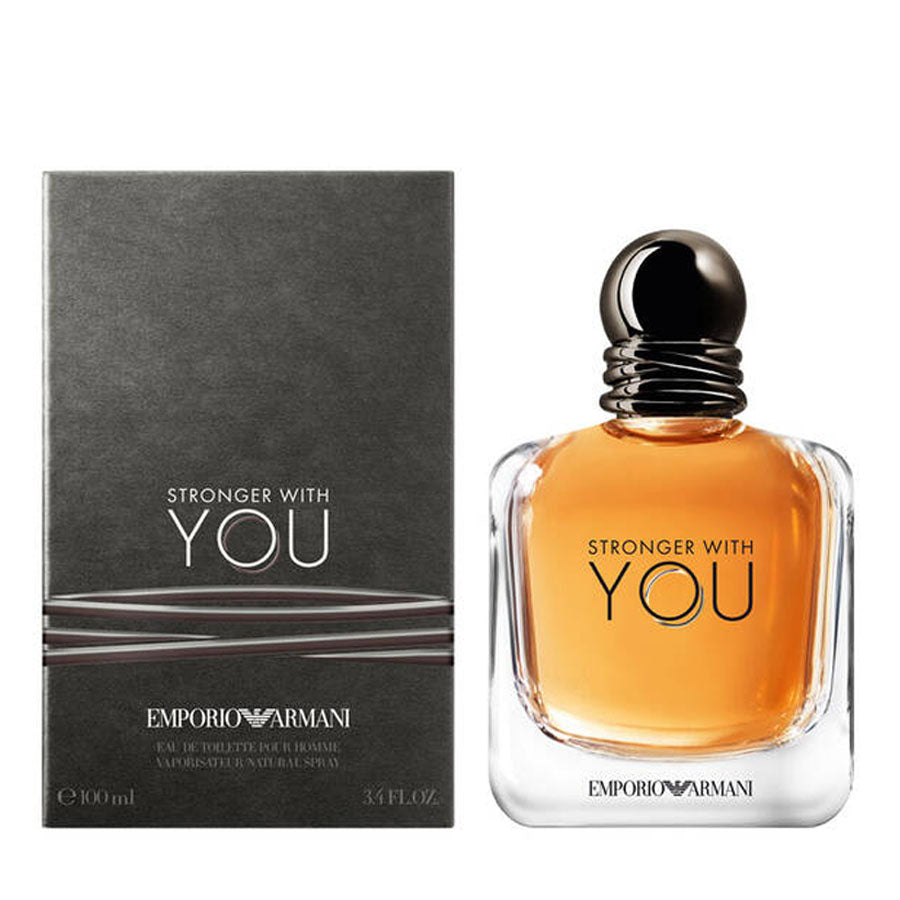 Stronger With You by Emporio Armani for Men 3.4 oz EDT spray amber glass bottle