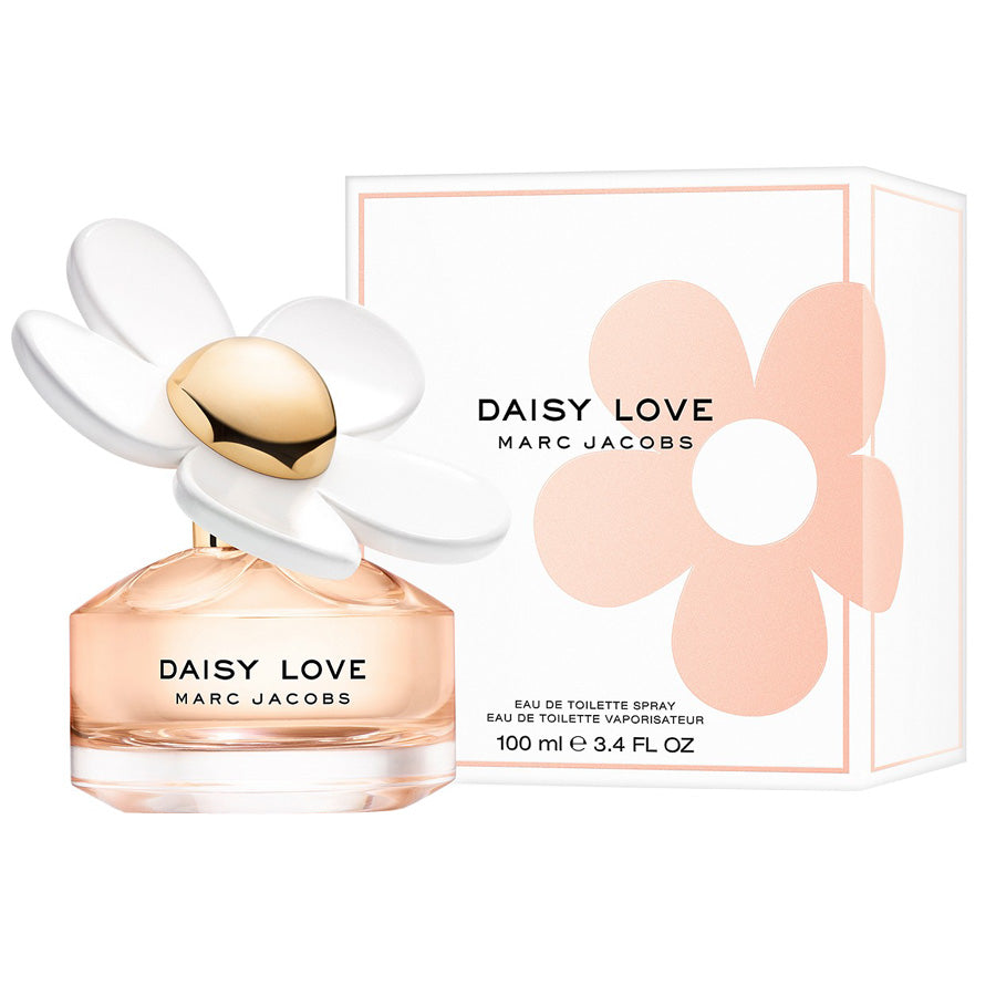 Daisy Love de Marc Jacobs EDT para mujer, 3,4 oz, botella con tapa de flor
