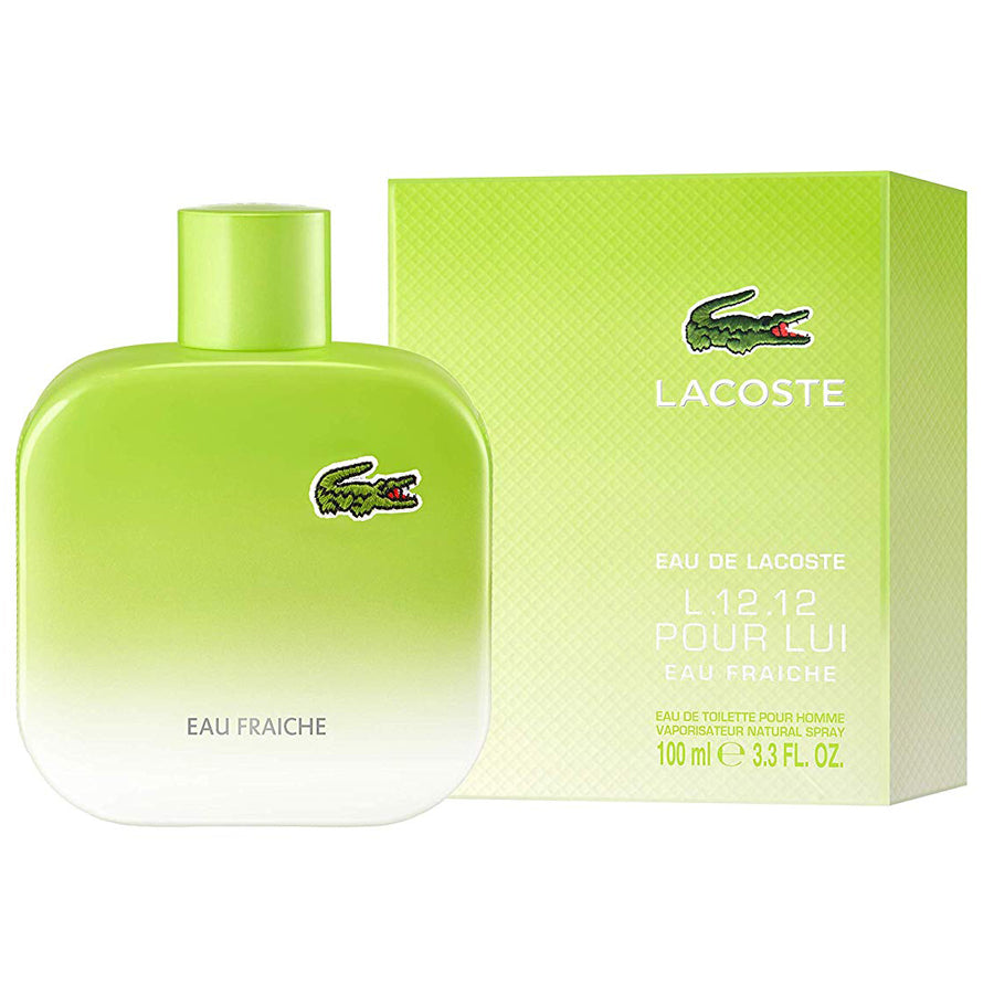 Eau Fraiche by Lacoste men's EDT 3.4 oz lime-green bottle