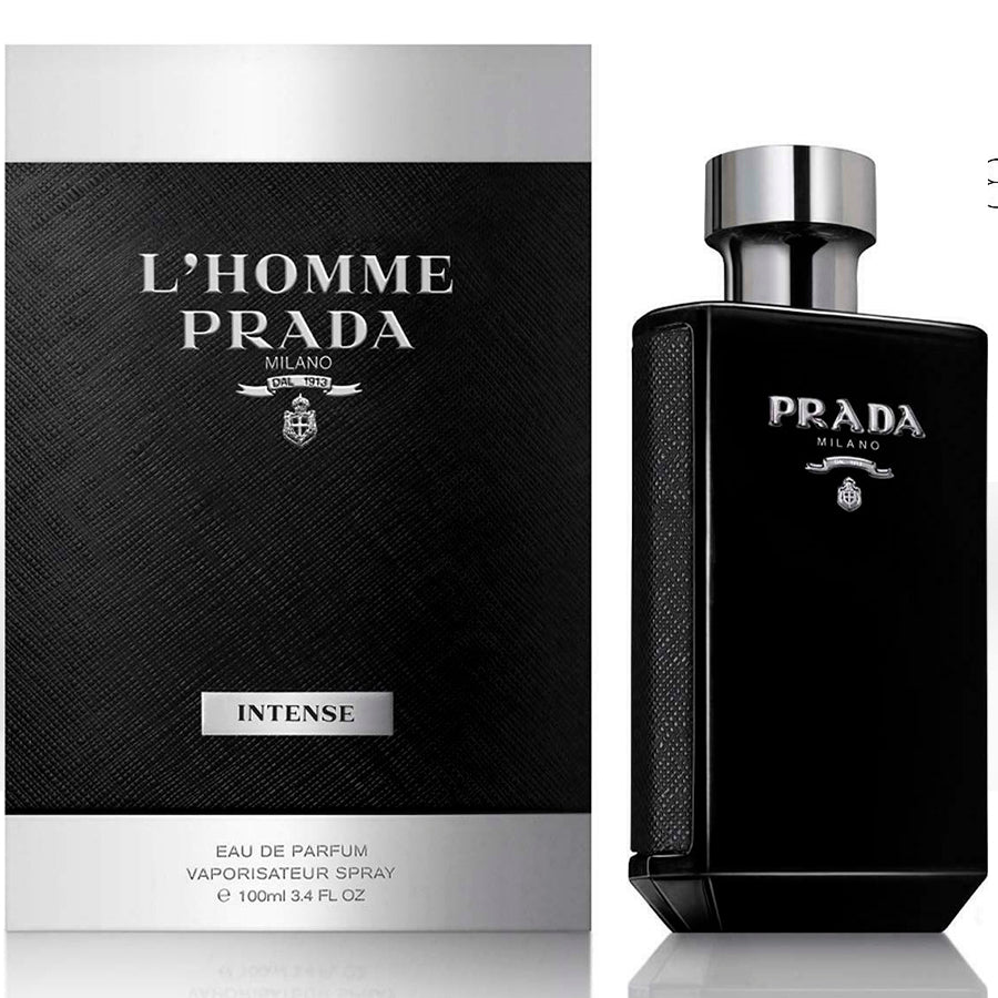 Prada L'Homme Intense men’s EDP spray 3.4 oz dark bottle