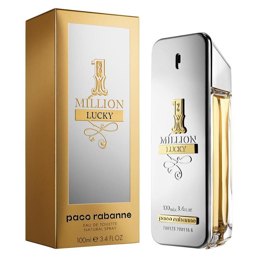 Foto de 1 Million Lucky de Paco Rabanne para hombres EDT en aerosol de 3.4 oz