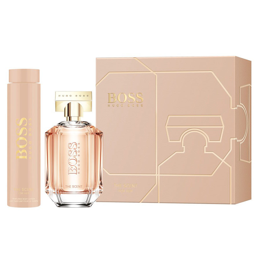 Boss The Scent by Hugo Boss women's 3.4 oz EDP gift set with body lotion