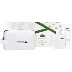 Blanc by Lacoste for Men 3.4 oz EDT 3 PC Gift Set