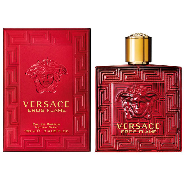 Versace Eros Flame men EDP 3.4 oz red Medusa bottle fragrance