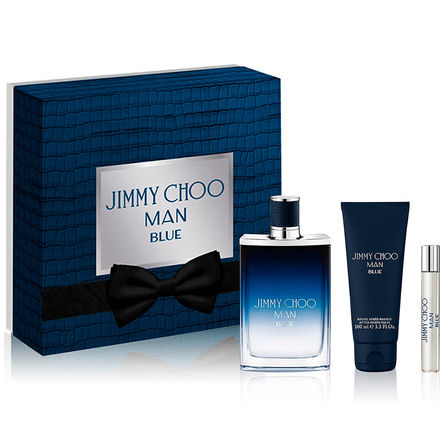 Foto de Jimmy Choo Man Blue de Jimmy Choo para hombre, set de regalo EDT de 3,4 oz