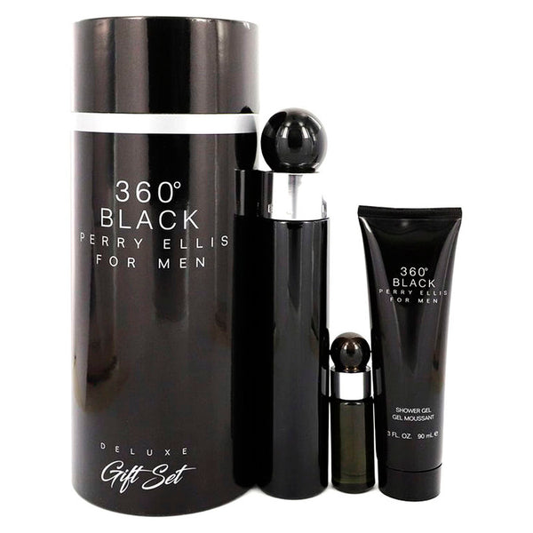 Photo of 360 Black by Perry Ellis for Men 3.4 oz EDT 3 PC Gift Set